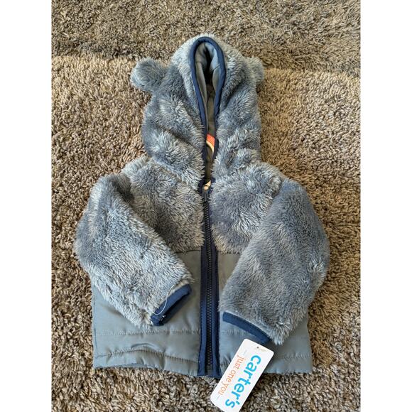 Brand New Carter’s Newborn fuzzy winter jacket , Boys. Winter. - Picture 2 of 4